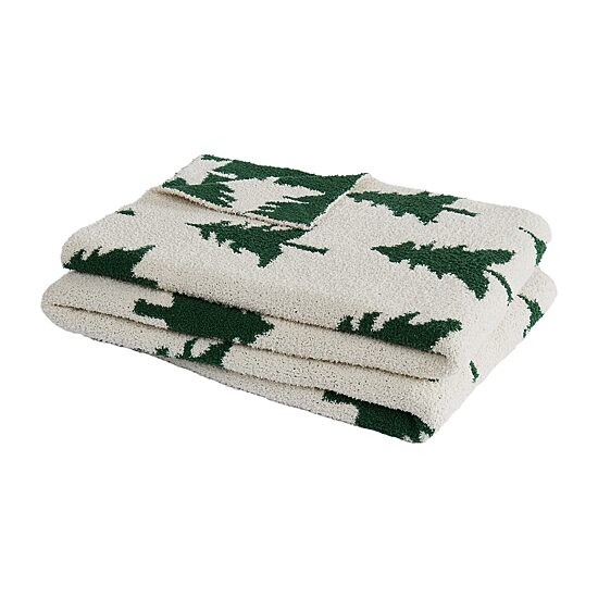 Truly Soft Cozy Evergreen Reversible Throw