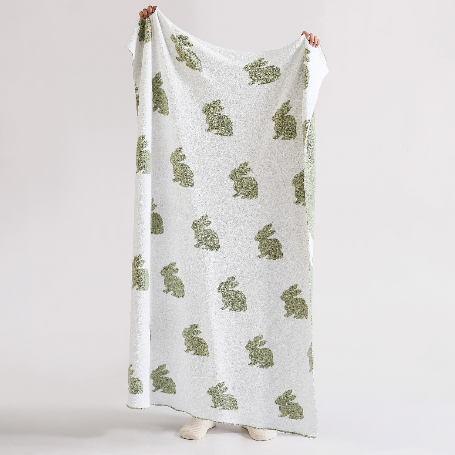 Truly Soft Cozy Bunny Rabbit Reversible Throw