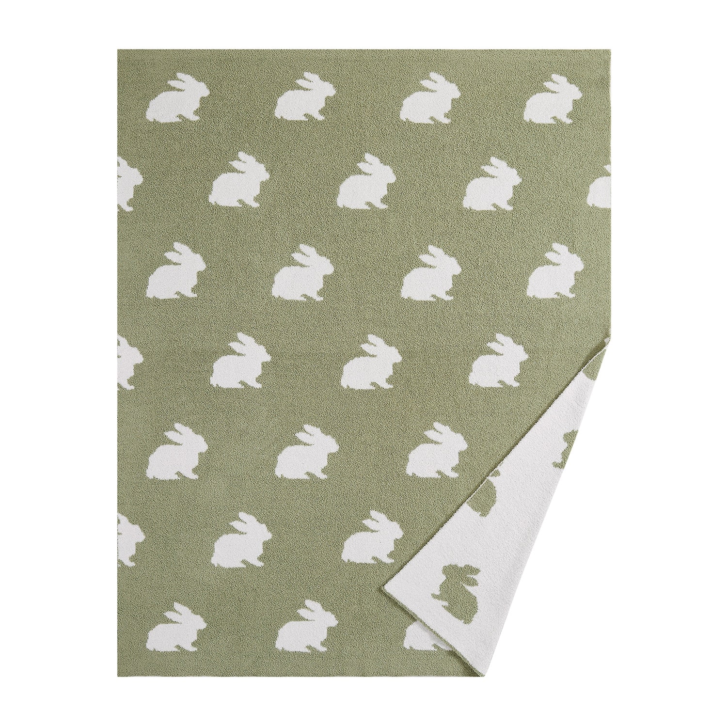 Truly Soft Cozy Bunny Rabbit Reversible Throw
