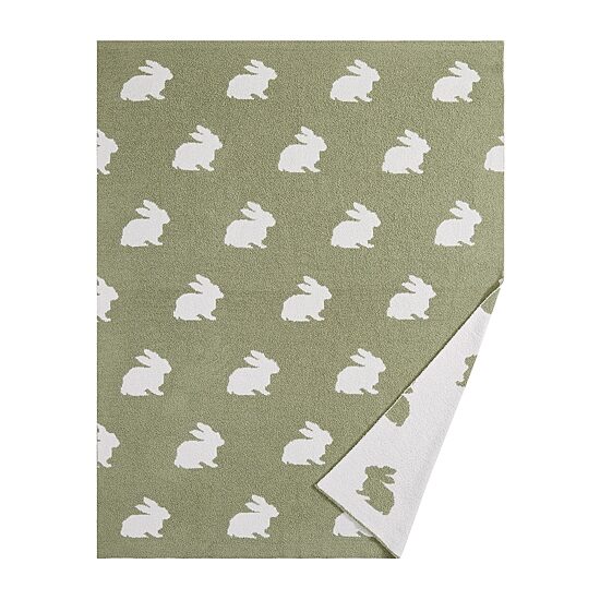 Truly Soft Cozy Bunny Rabbit Reversible Throw