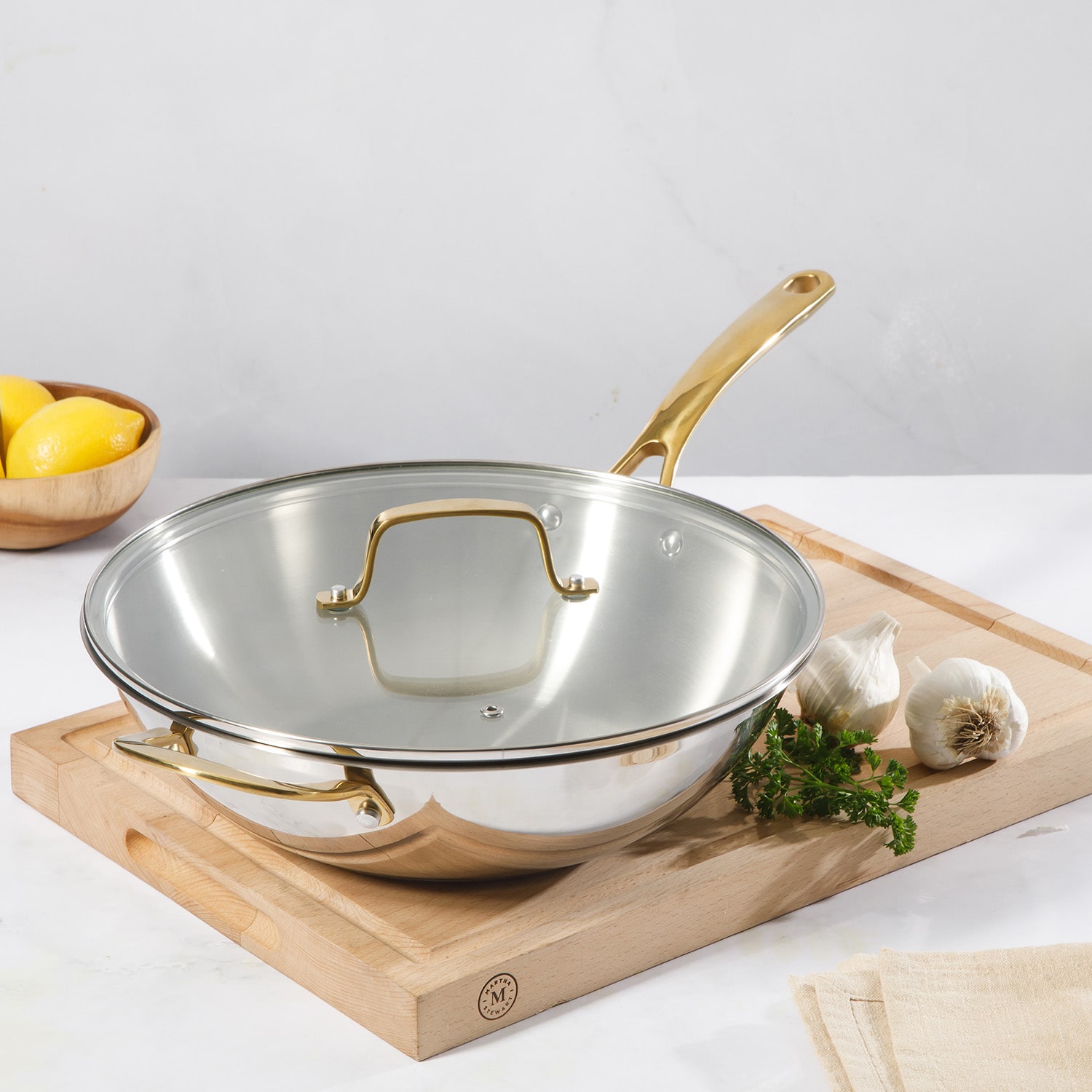 Martha Stewart Marlysse Stainless Steel 2-pc. Skillet