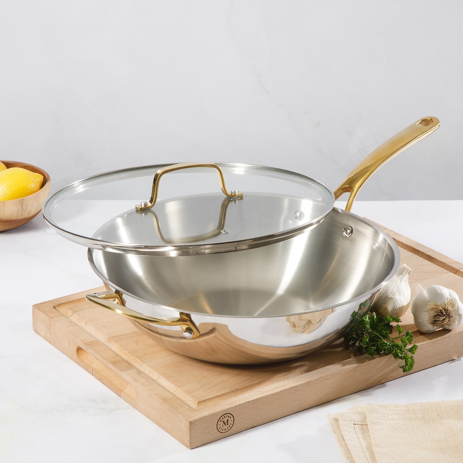 Martha Stewart Marlysse Stainless Steel 2-pc. Skillet