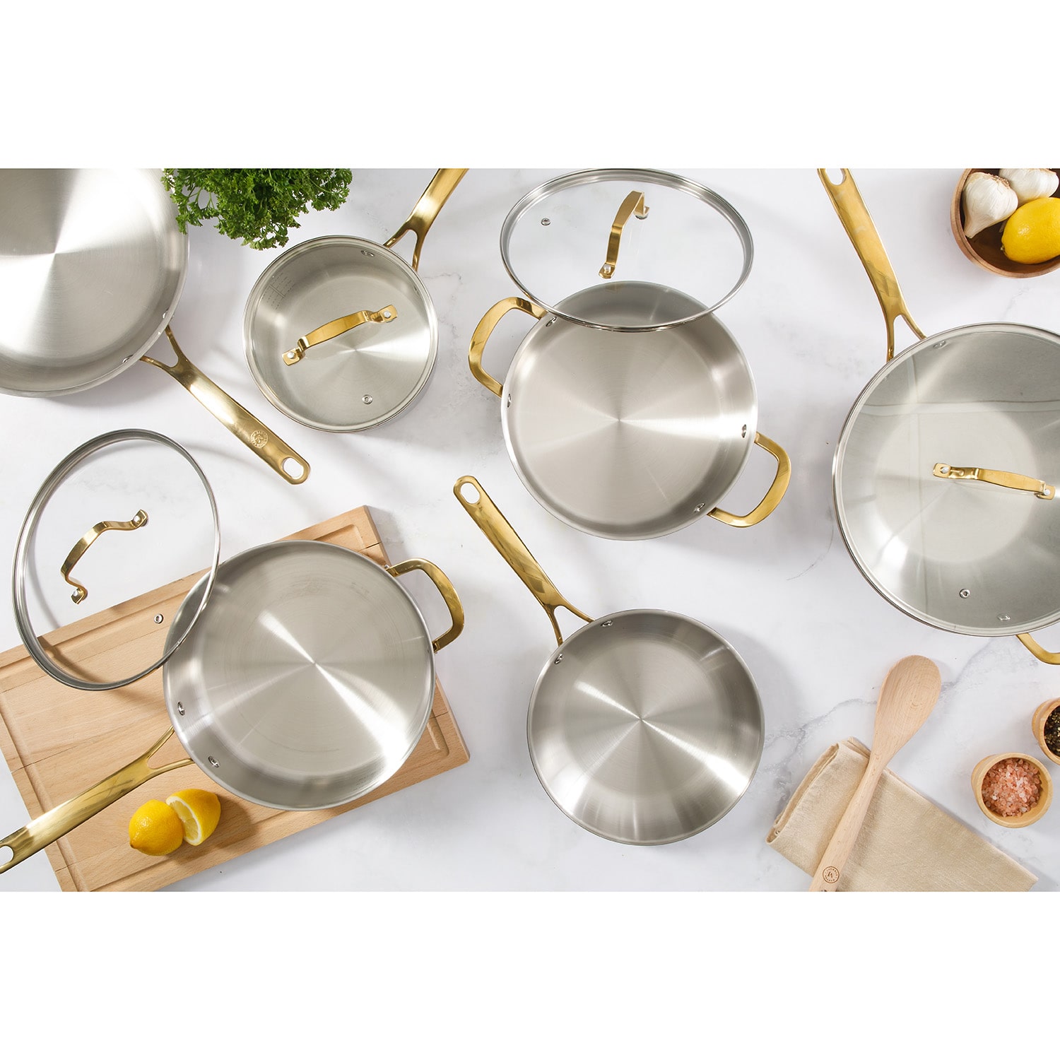 Martha Stewart Marlysse Stainless Steel 2-pc. Skillet