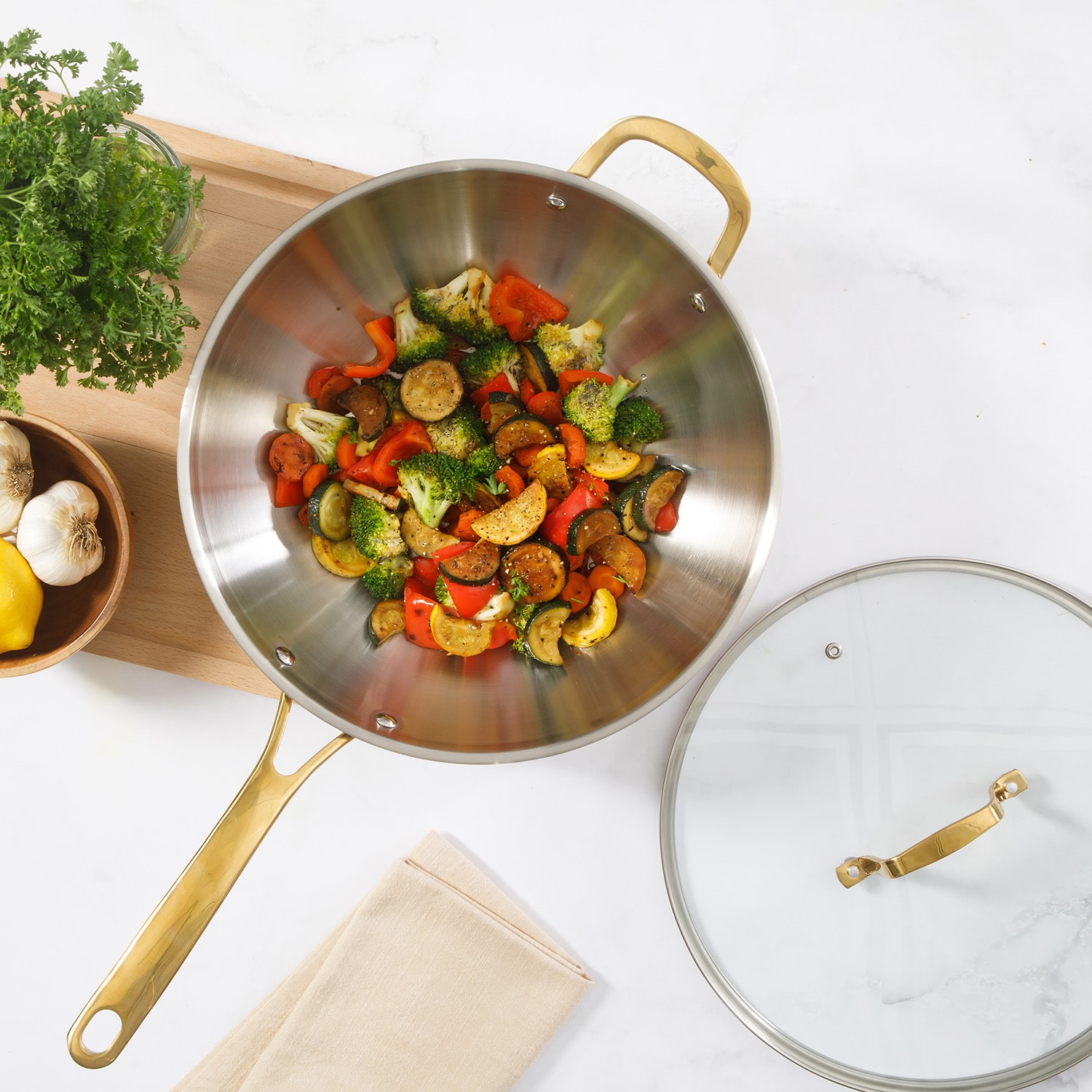 Martha Stewart Marlysse Stainless Steel 2-pc. Skillet