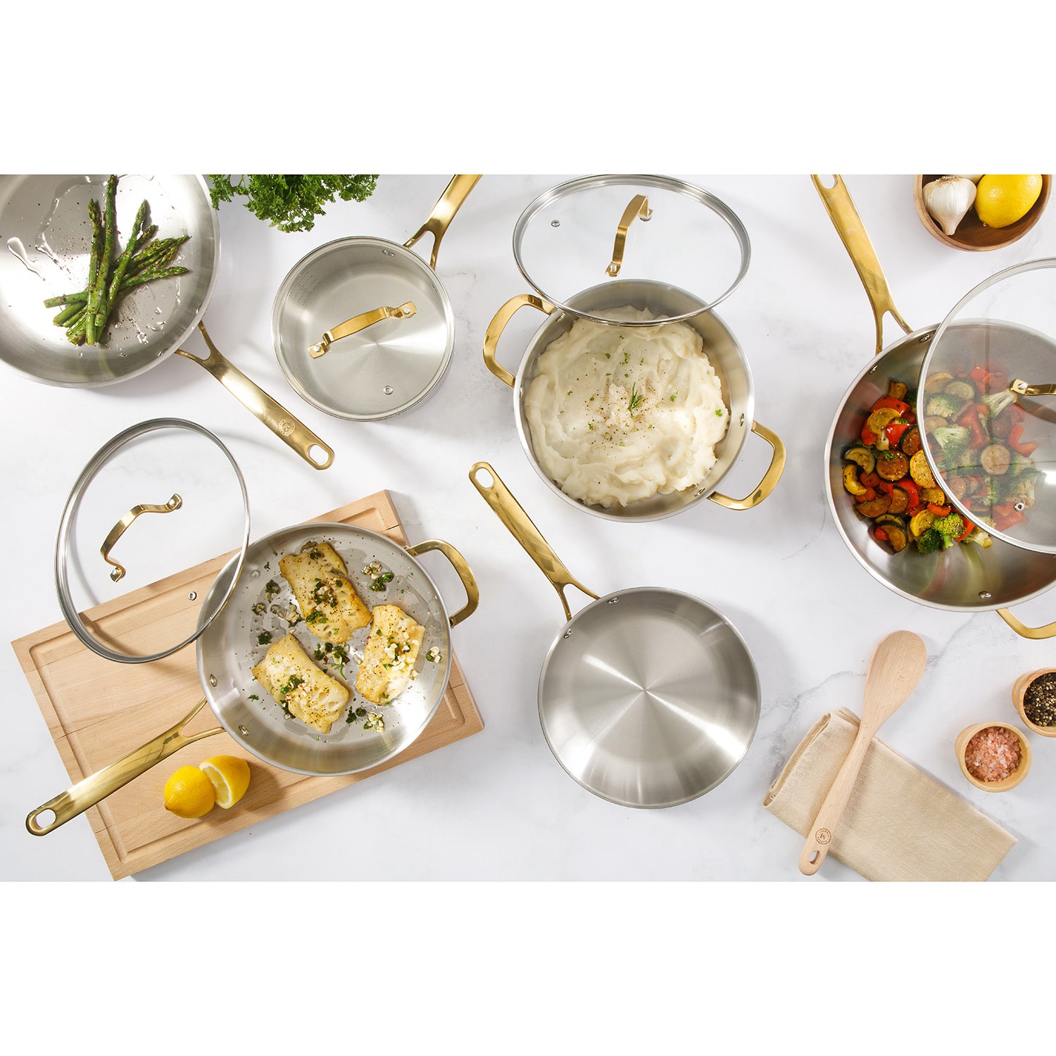 Martha Stewart Marlysse Stainless Steel 12" Frying Pan
