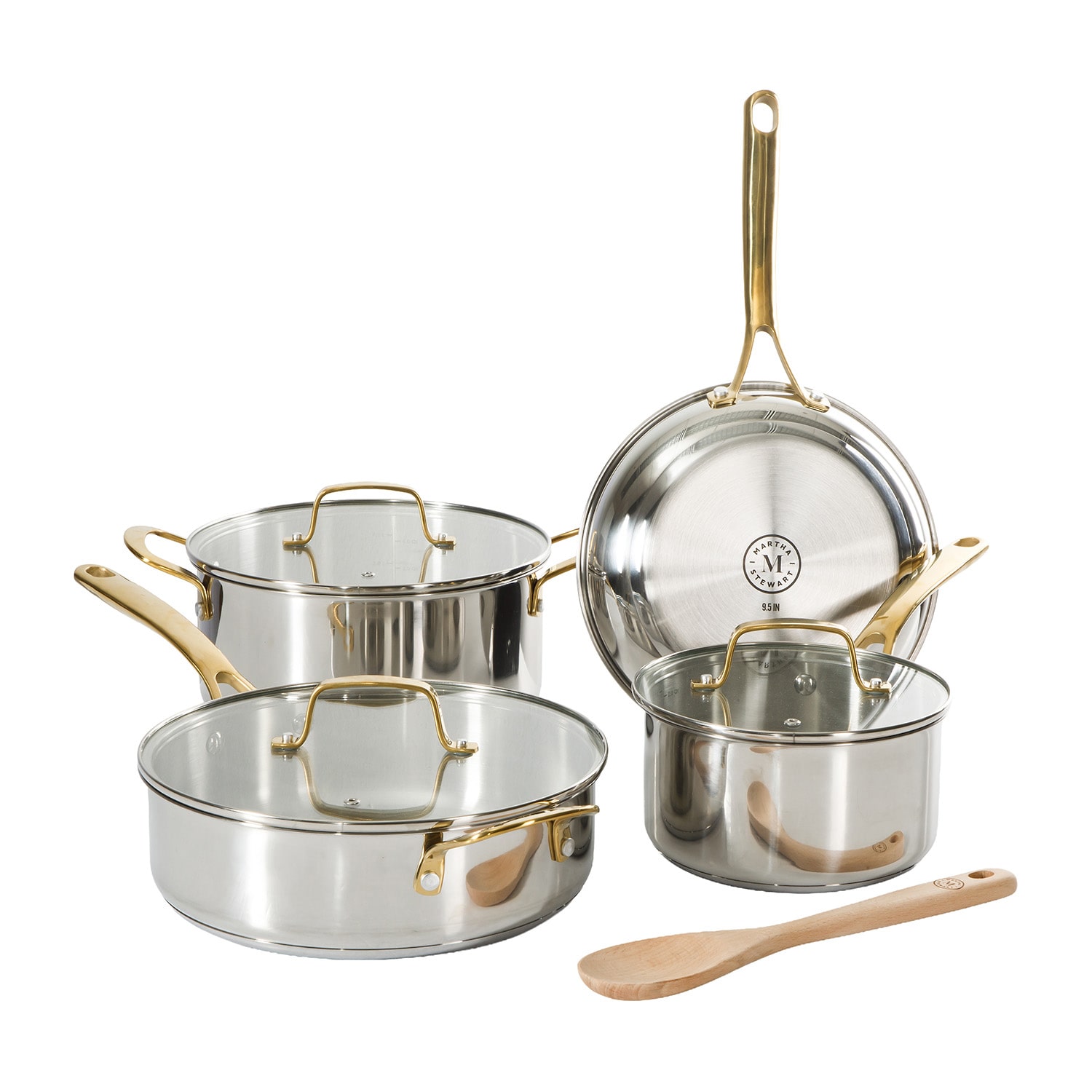 Martha Stewart Marlysse Stainless Steel 8-pc. Cookware Set