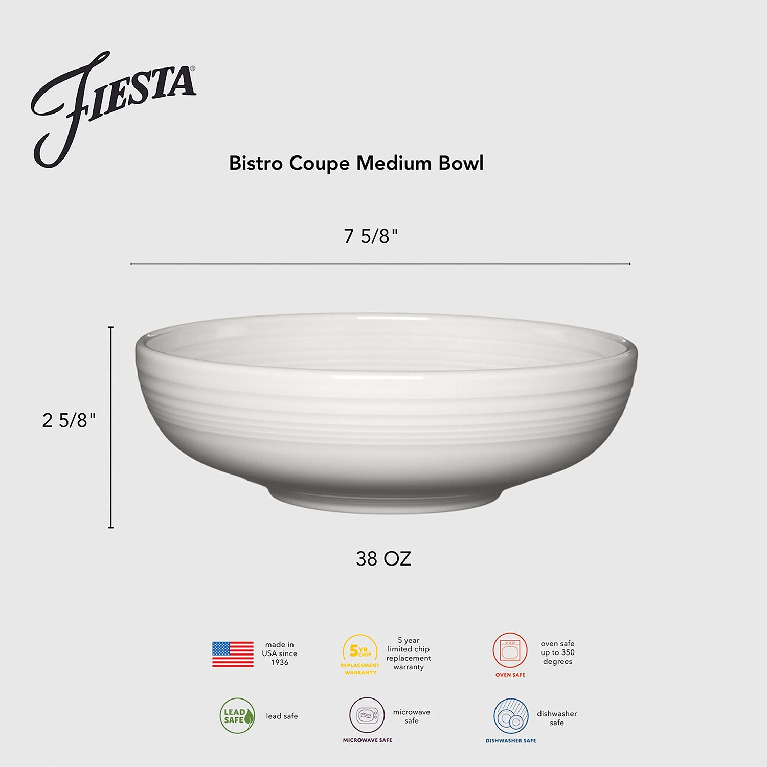 Fiesta Bistro Coupe 4-pc. Cereal Bowl