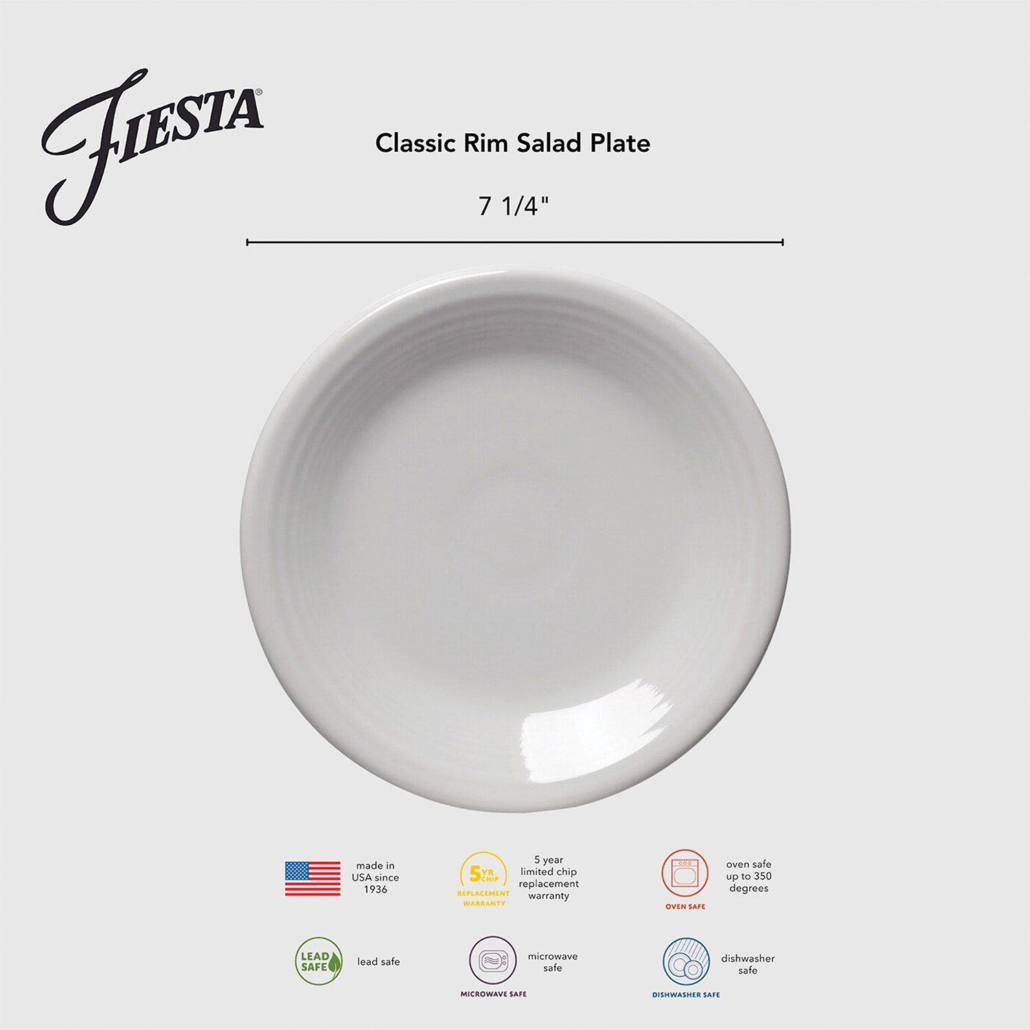 Fiesta Classic Rim 4-pc. Salad Plate
