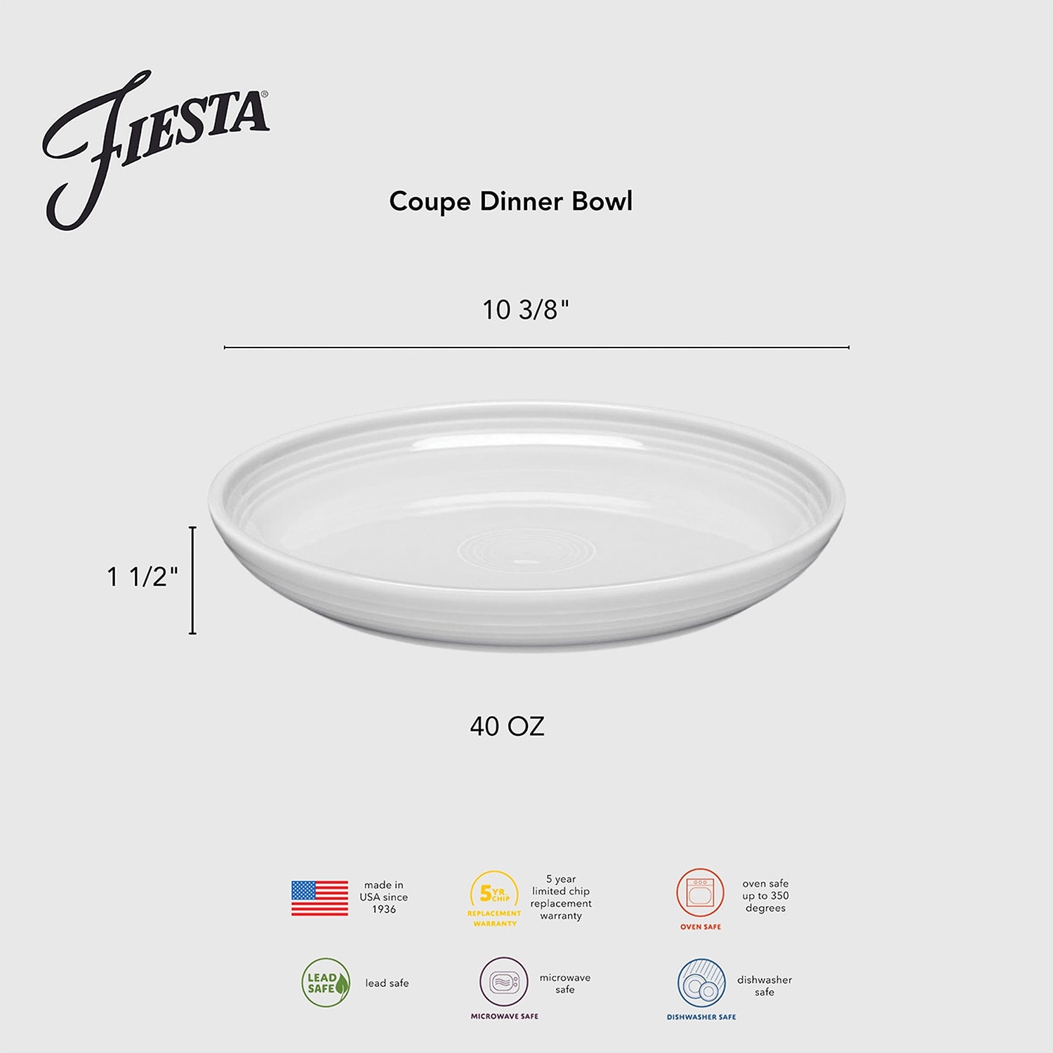 Fiesta Coupe 26oz. Luncheon Bowl