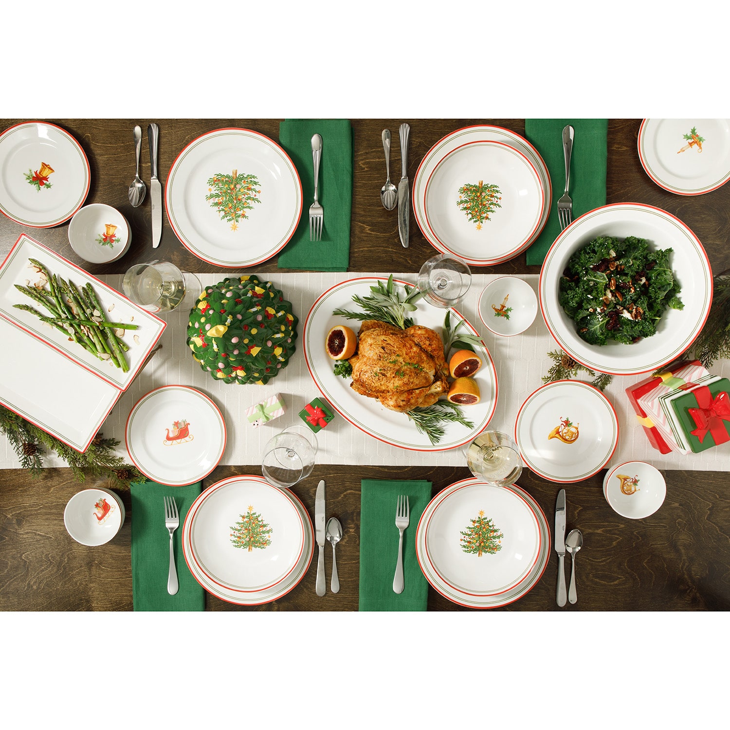 Martha Stewart Manor Rimmed 4-pc. Dinner Plate