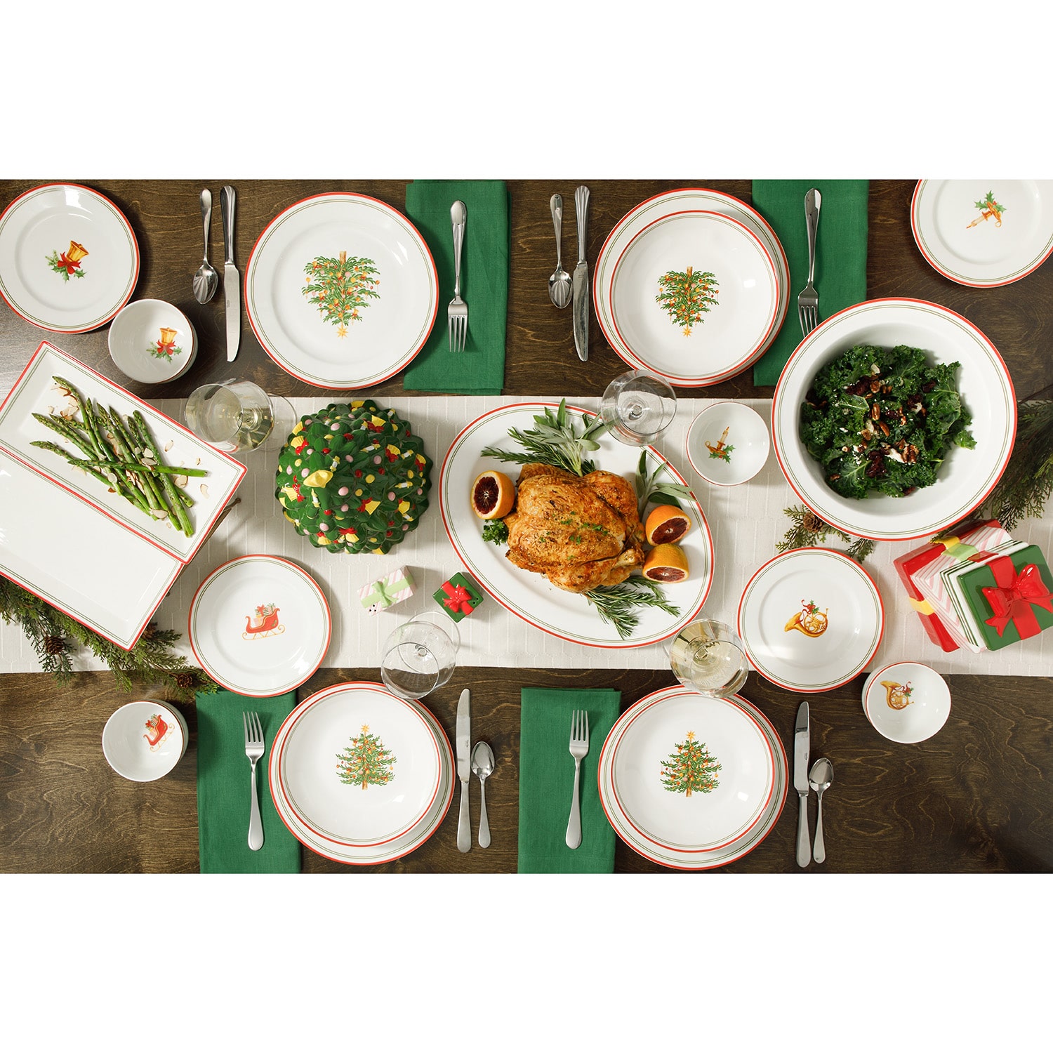 Martha Stewart Manor Rimmed 4-pc. Dessert Plate