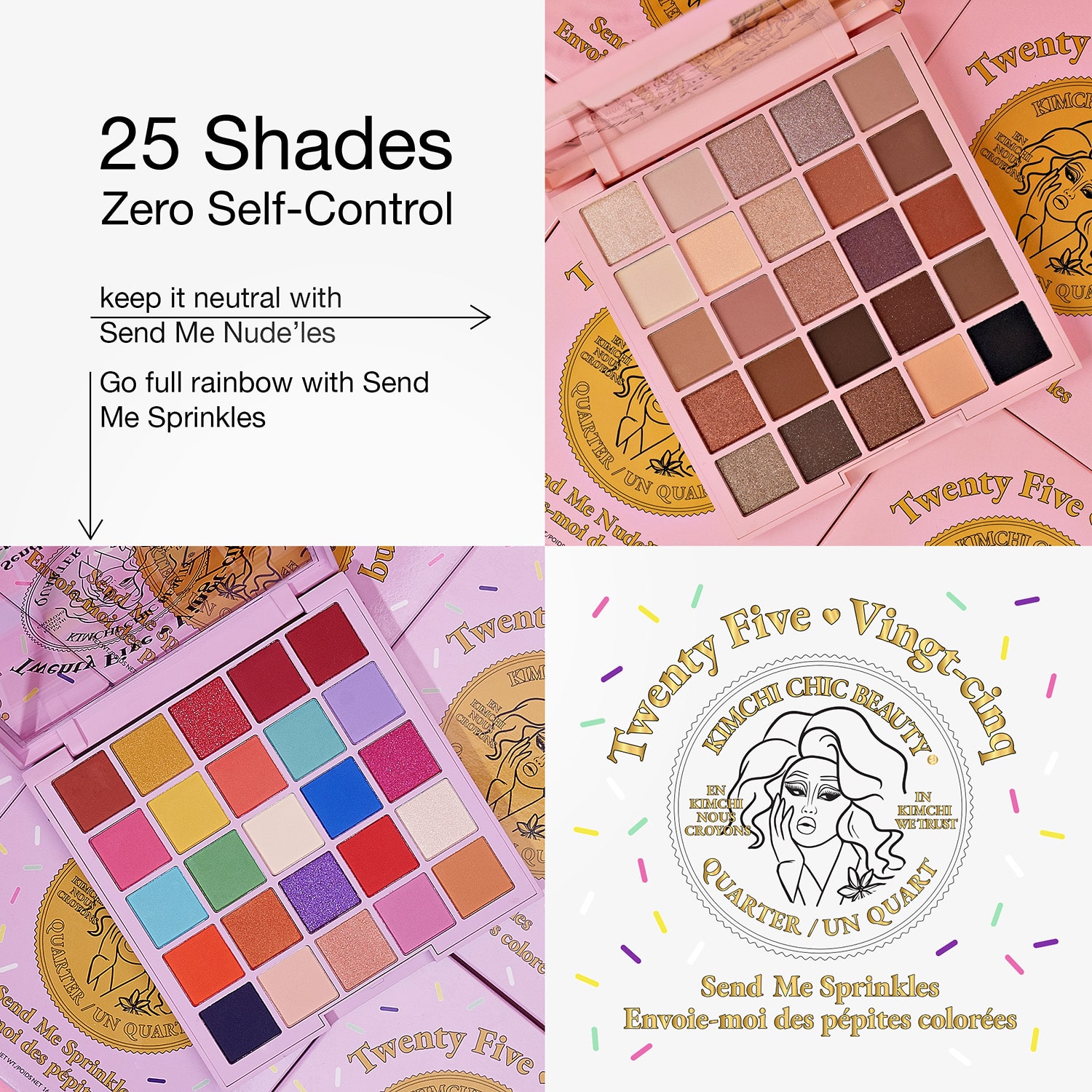 KimChi Chic Beauty Twenty Five Palette - 02 Send Me Nude'Les