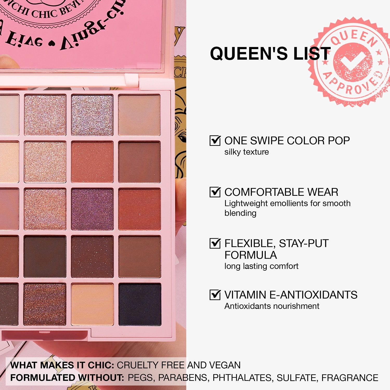KimChi Chic Beauty Twenty Five Palette - 02 Send Me Nude'Les