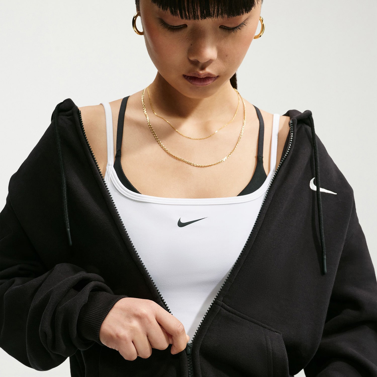 Nike Womens Long Sleeve Zipper Active Hoodie