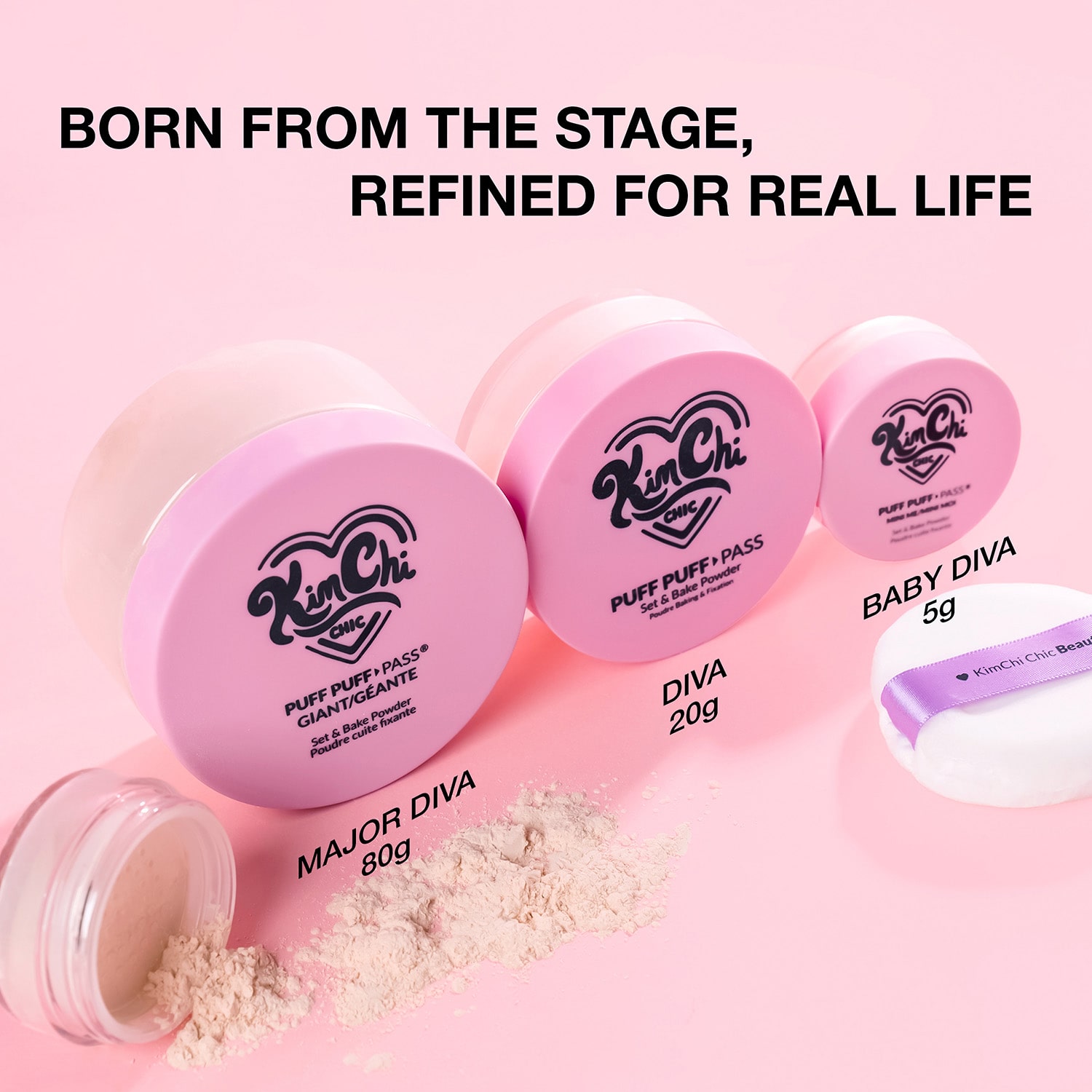KimChi Chic Beauty Giant Puff Puff Pass Set & Bake Powder