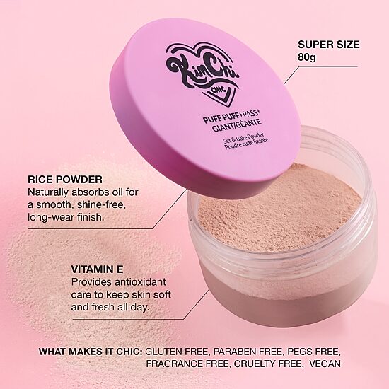 KimChi Chic Beauty Giant Puff Puff Pass Set & Bake Powder