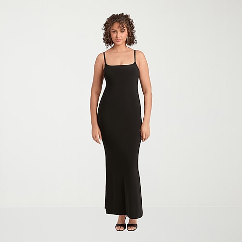 S3 Swim Shapewear Womens Scoop Neck Sleeveless Bodycon Dress In Black