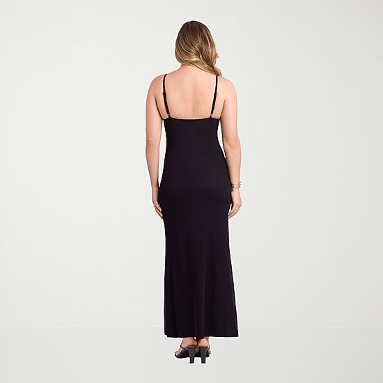 S3 Apparel Shapewear Womens Scoop Neck Sleeveless Rib Knit Bodycon Dress