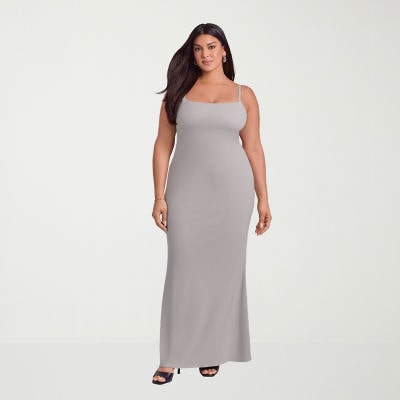 S3 Apparel Shapewear Womens Scoop Neck Sleeveless Rib Knit Bodycon Dress