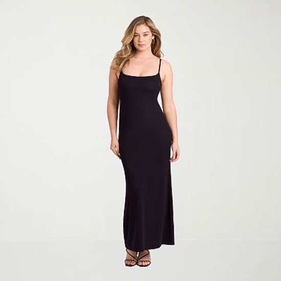 jcpenney knit dresses Maia Petite Long Sleeve Midi Sweater Dress, Color: Brown