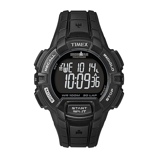 Timex® Ironman Rugged Mens 30-Lap Black Dial Watch