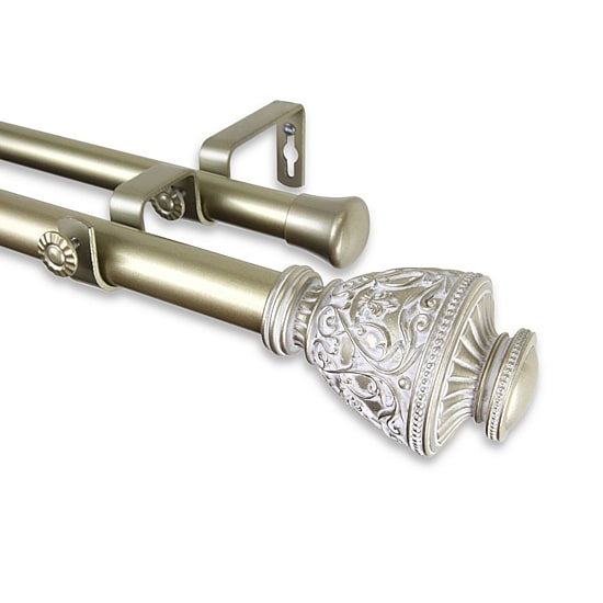 Rod Desyne Veda 1" Double Adjustable Curtain Rod