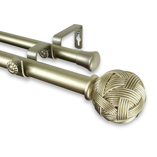 Rod Desyne Twine 1" Double Adjustable Curtain Rod