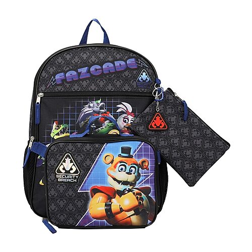 Five Nights At Freddy's Security Breach Fazcade Youth 5-Piece Backpack Set - 5-pc fnf security breach