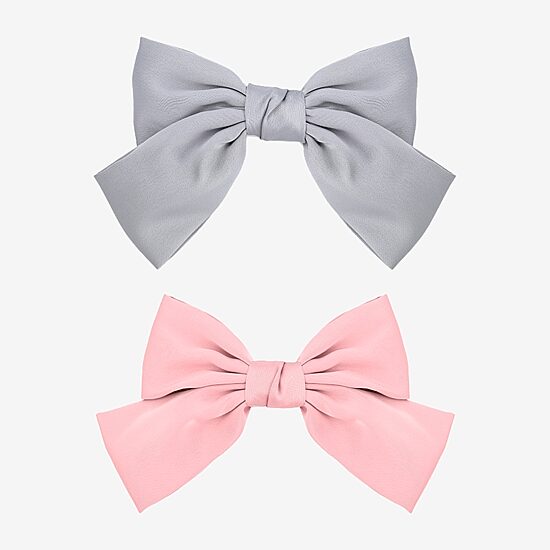 Bijoux Bar Pink & Grey 2-pc. Hair Bow