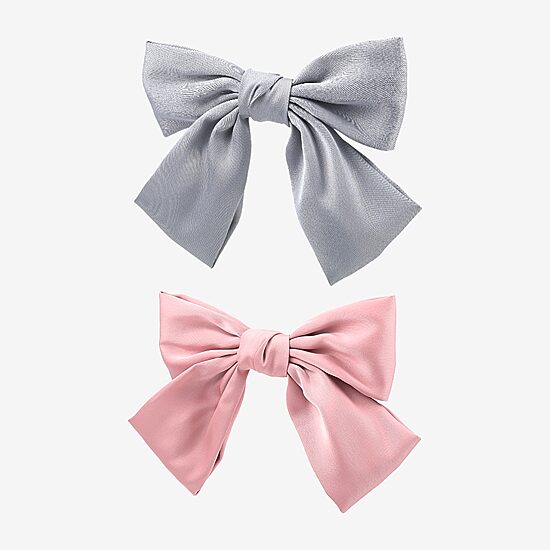 Bijoux Bar Pink & Grey 2-pc. Hair Bow