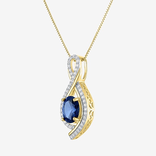 Gemstone 14K Gold Over Silver Sterling Silver Oval Jewelry Set