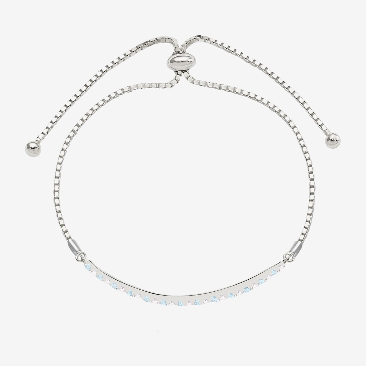 Gemstone Sterling Silver Bolo Bracelet