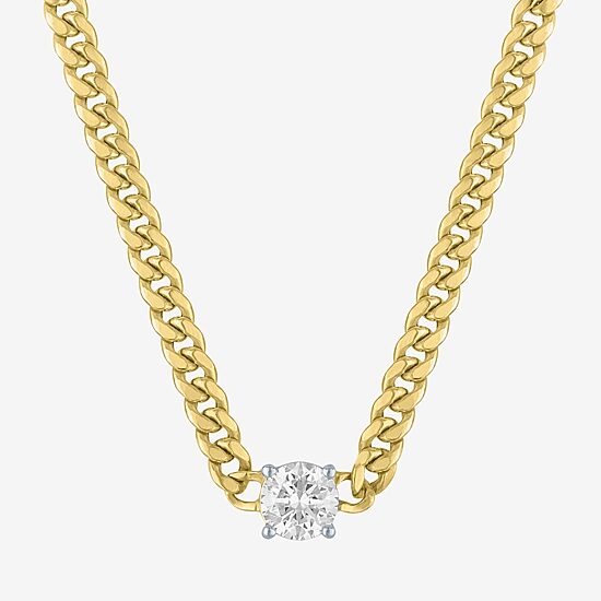 Diamond Addiction (G-H / Si2-I1) Womens 1/2 CT. T.W. Lab Grown White Diamond 10K Gold 18 Inch Pendant Necklace