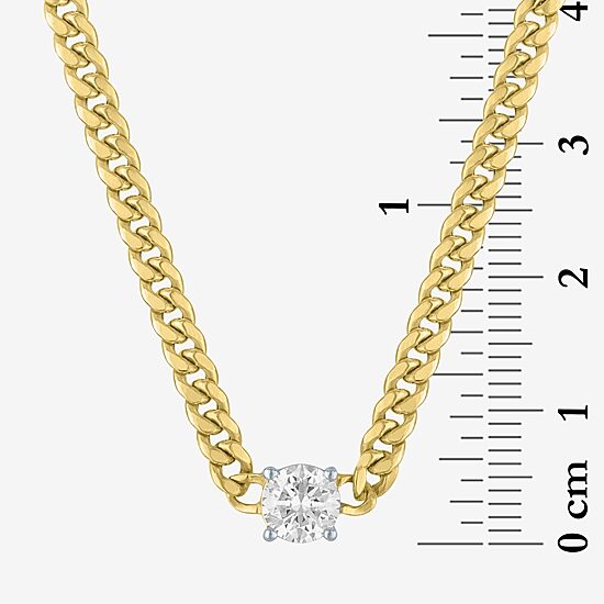 Diamond Addiction (G-H / Si2-I1) Womens 1/2 CT. T.W. Lab Grown White Diamond 10K Gold 18 Inch Pendant Necklace