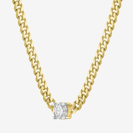 Diamond Addiction (G-H / Si2-I1) Womens 1/2 CT. T.W. Lab Grown White Diamond 10K Gold 18 Inch Pendant Necklace