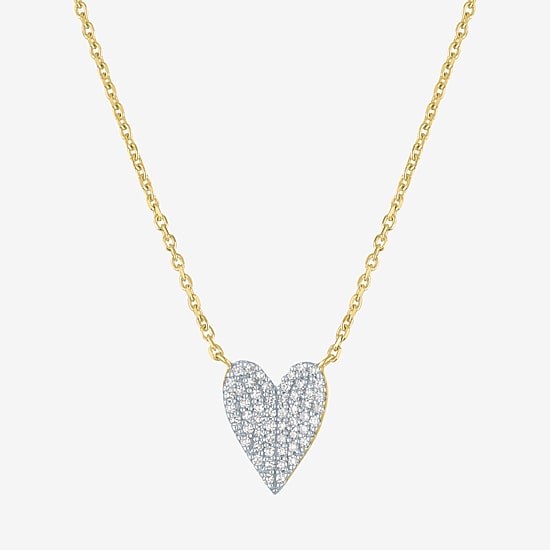 Diamond Addiction (G-H / Si2-I1) Womens 14K Gold Over Silver Sterling Silver 18 Inch Cable Chain Necklace