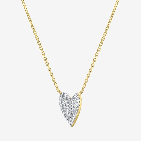 Diamond Addiction (G-H / Si2-I1) Womens 14K Gold Over Silver Sterling Silver 18 Inch Cable Chain Necklace