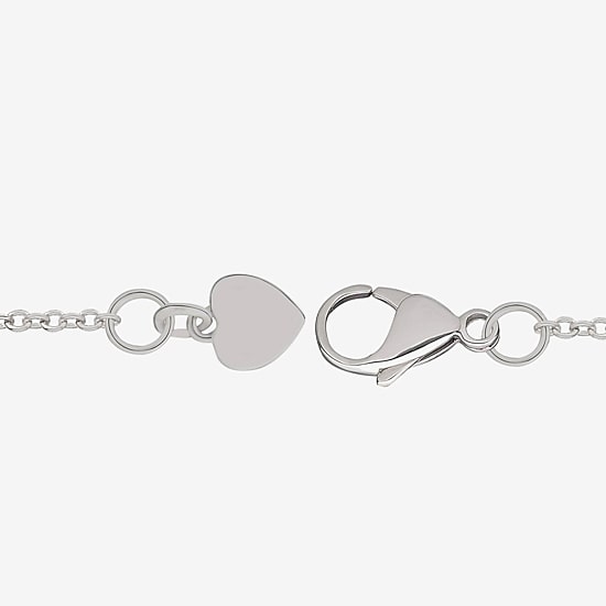 Diamond Addiction Womens 1/10 CT. T.W. Natural White Diamond Sterling Silver 16 Inch Pendant Necklace