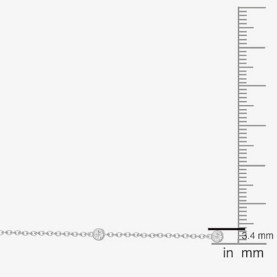Diamond Addiction Womens 1/10 CT. T.W. Natural White Diamond Sterling Silver 16 Inch Pendant Necklace