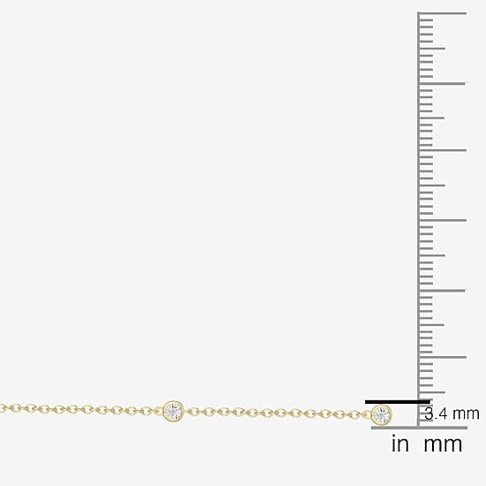 Diamond Addiction Womens 1/10 CT. T.W. Natural White Diamond 14K Gold Over Silver 16 Inch Pendant Necklace