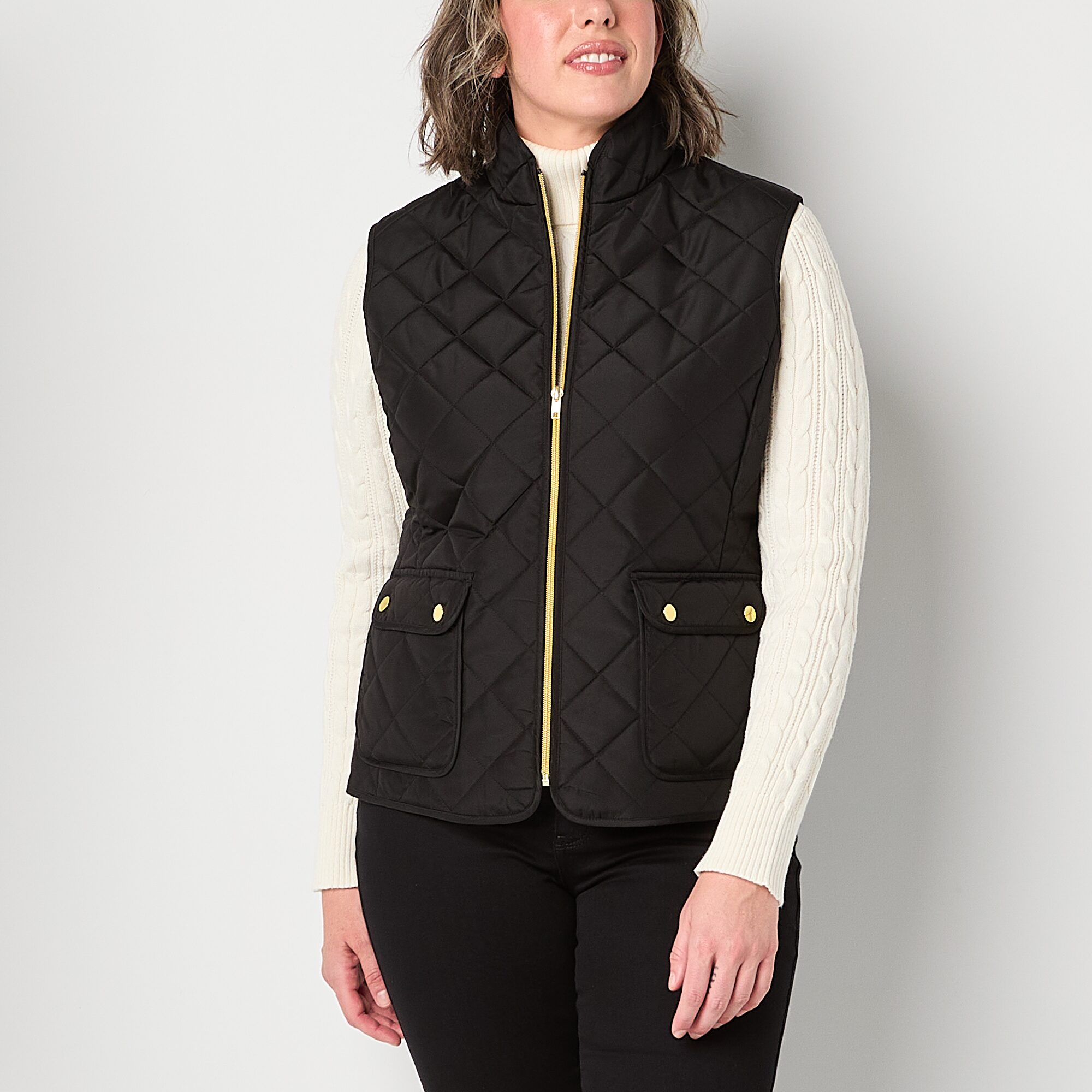St. John's Bay Womens Heavyweight Quilted Vest