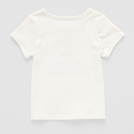 Okie Dokie Toddler & Little Girls U Neck Short Sleeve Regular Fit Graphic T-Shirt