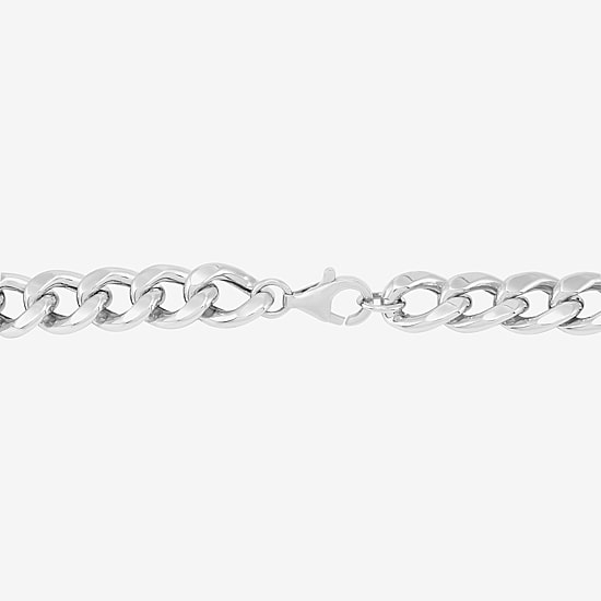 Mens 14K Gold Over Silver 8 1/2 Inch Hollow Curb Id Bracelet