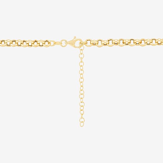 Womens 14K Gold Over Silver Heart 16 Inch Pendant Necklace