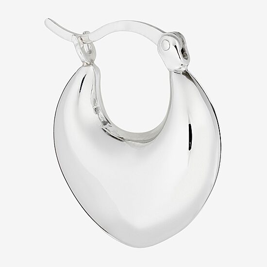 Womens Sterling Silver 19.8mm Hoop Earrings