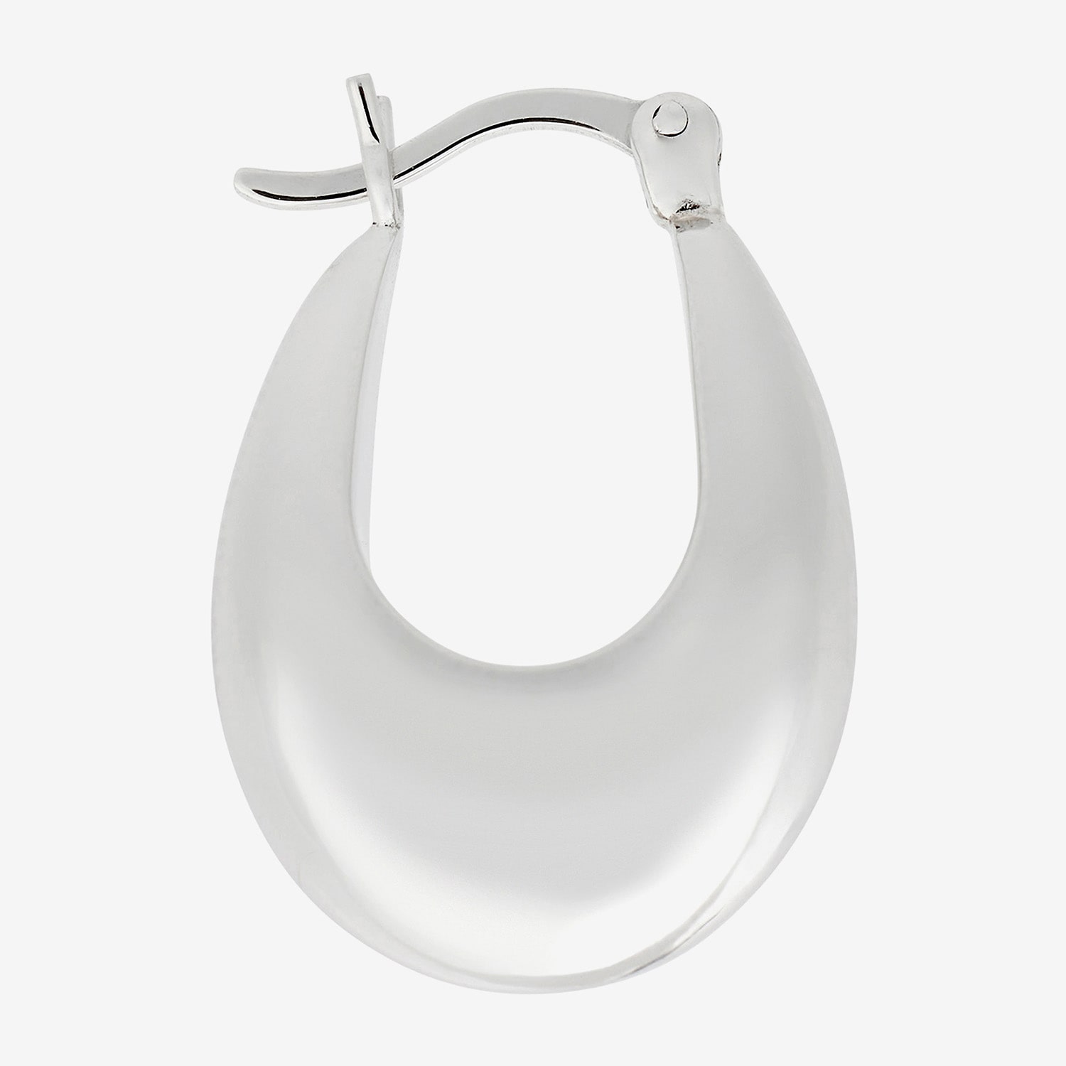 Womens Sterling Silver 22.8mm Hoop Earrings