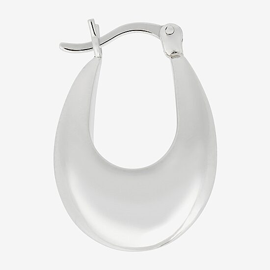 Womens Sterling Silver 22.8mm Hoop Earrings