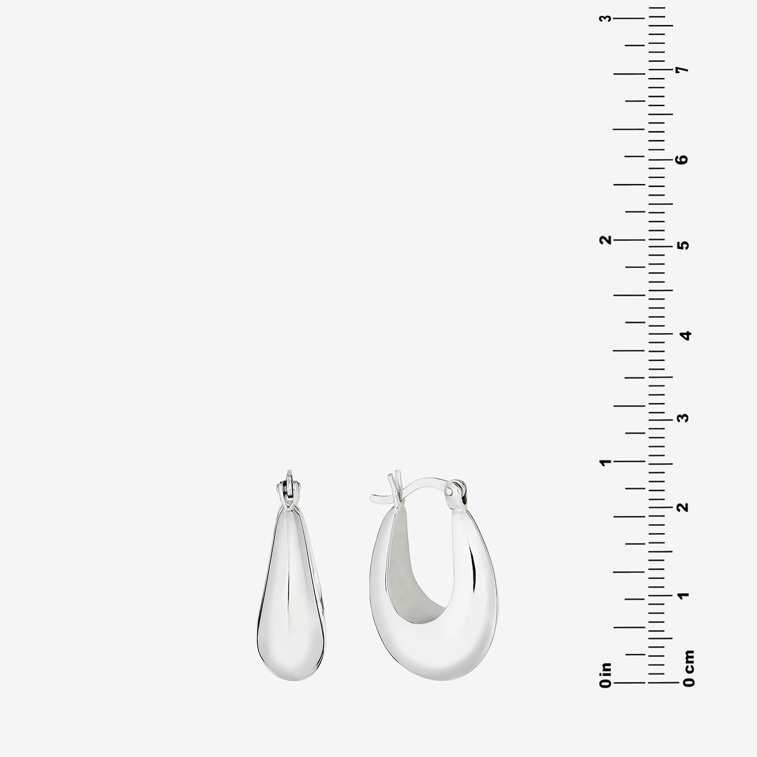 Womens Sterling Silver 22.8mm Hoop Earrings