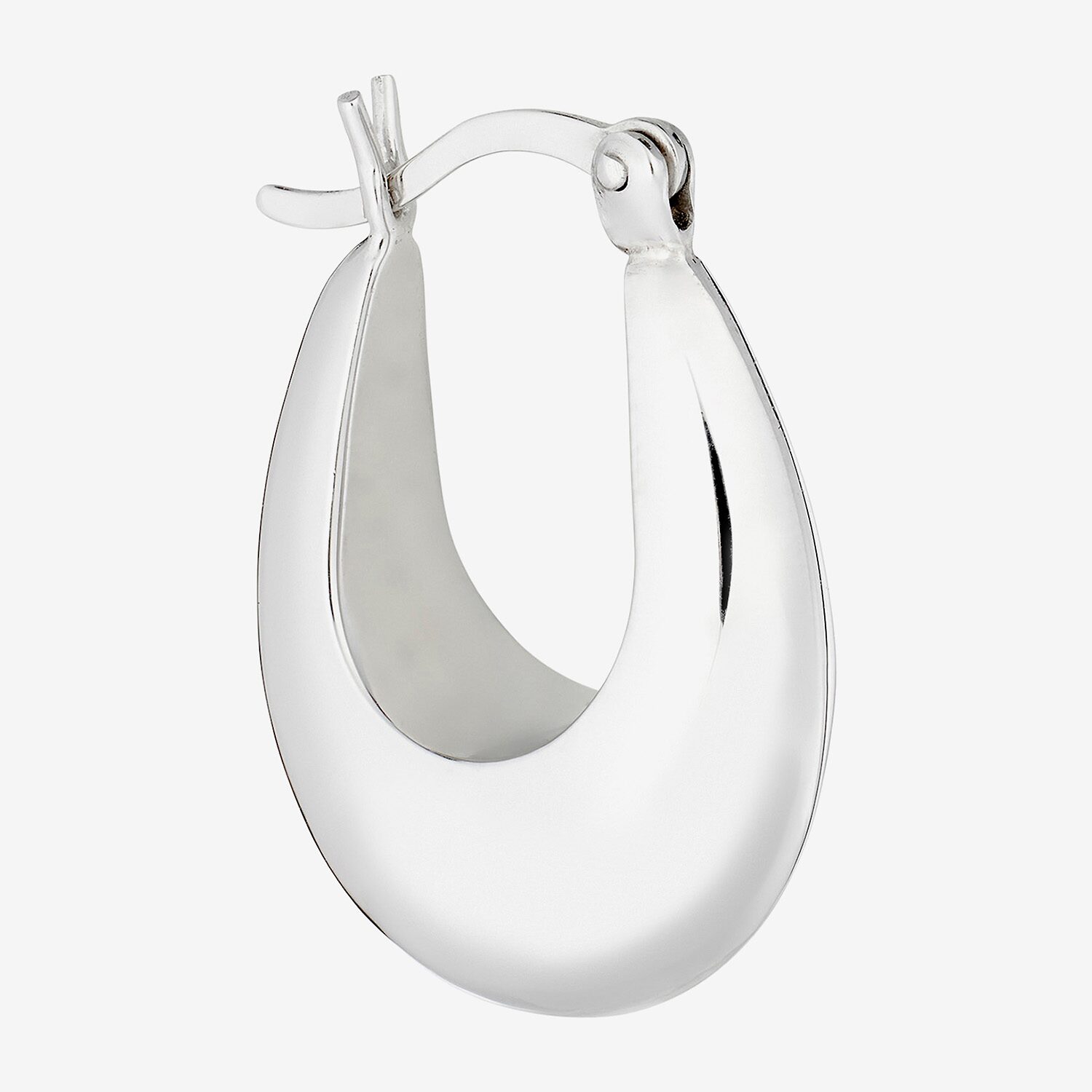 Womens Sterling Silver 22.8mm Hoop Earrings