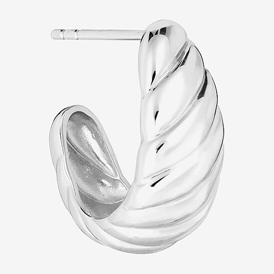 Womens Sterling Silver 19.8mm Hoop Earrings
